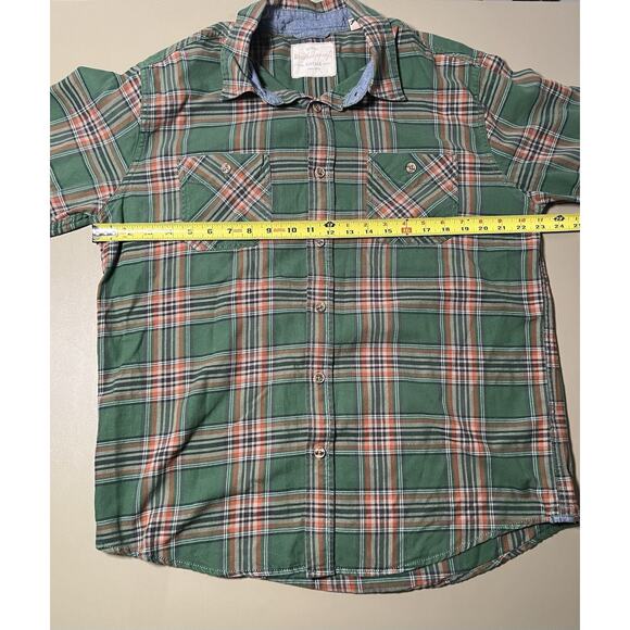 Original Weatherproof Vintage Button Up Shirt Men’s L Green Plaid - Picture 6 of 8